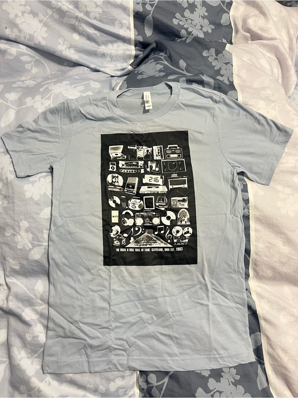 Rock n Roll Hall of Fame Grey Crewneck Tee